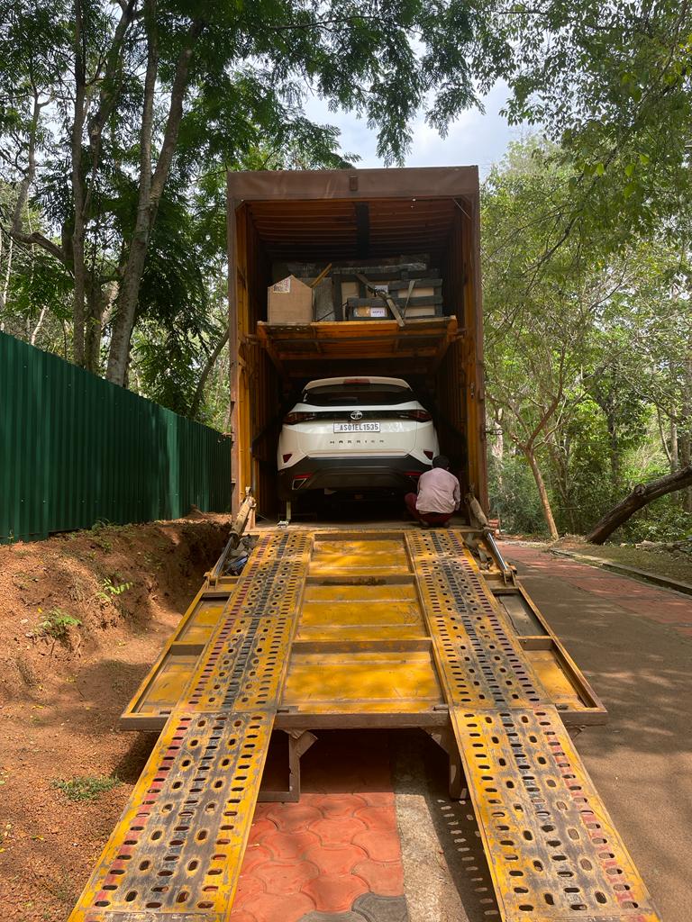 Car carrier loading